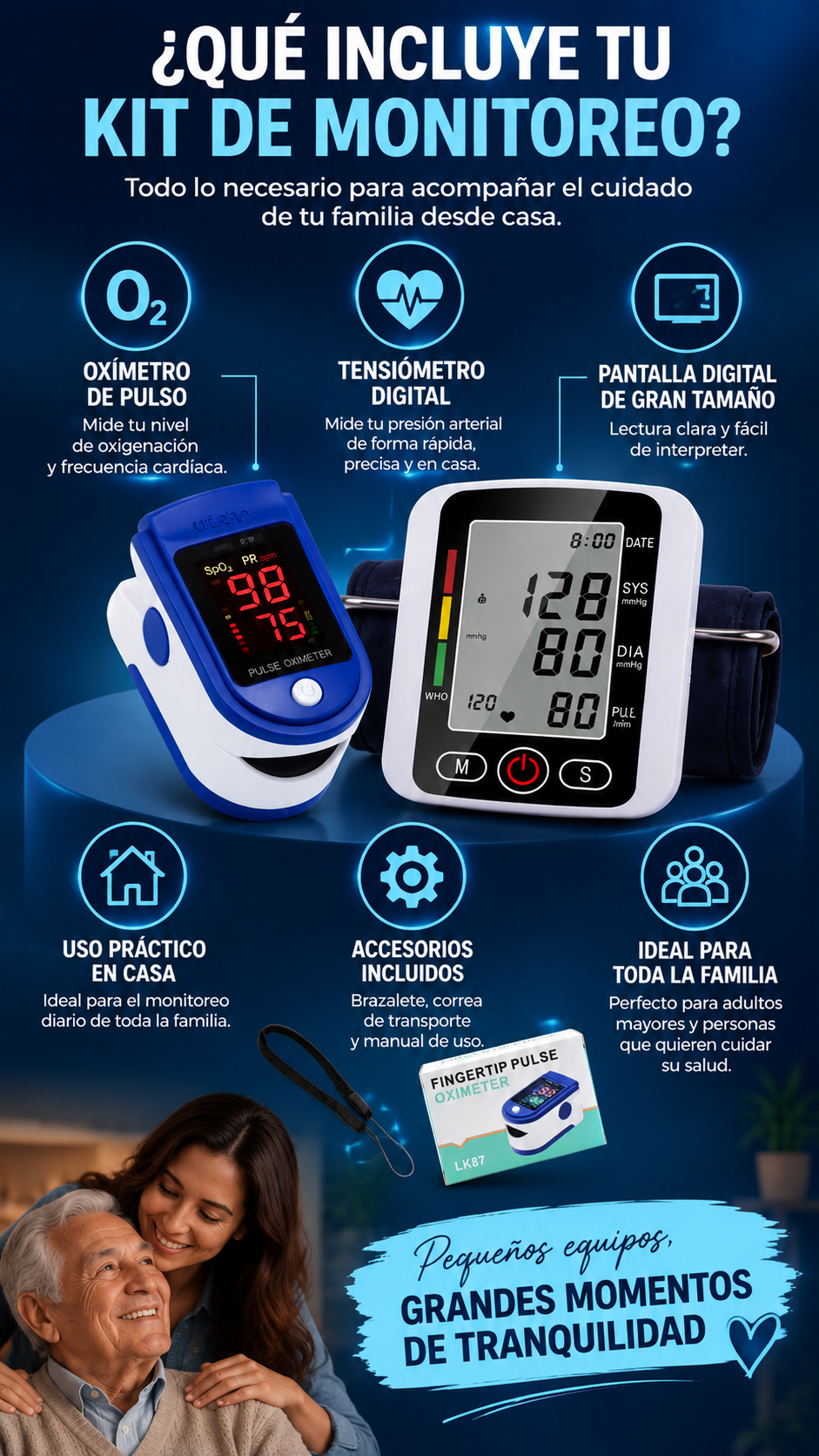🩺COMBO 2 EN 1! Tensiómetro + Oxímetro digital ❤️🩺