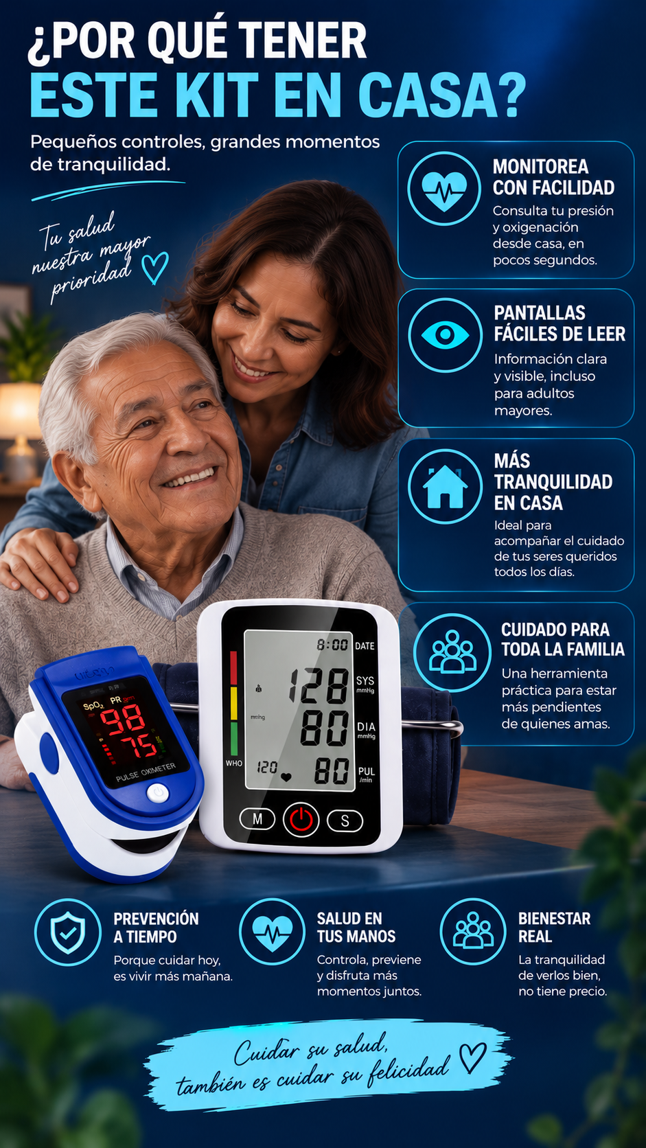 🩺COMBO 2 EN 1! Tensiómetro + Oxímetro digital ❤️🩺