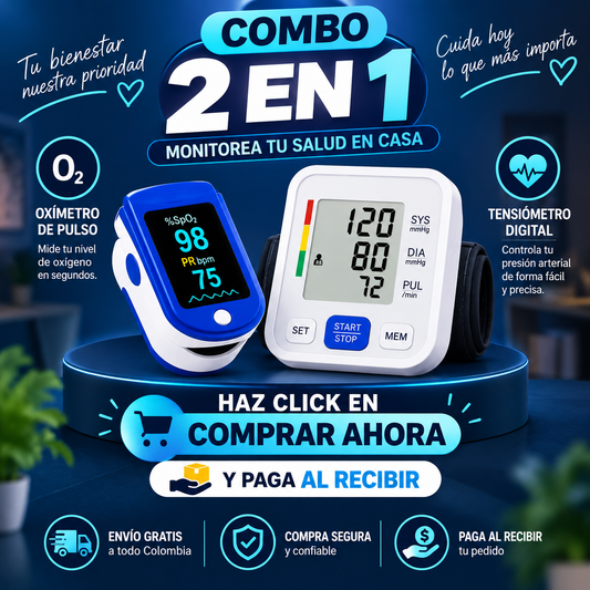 🩺COMBO 2 EN 1! Tensiómetro + Oxímetro digital ❤️🩺